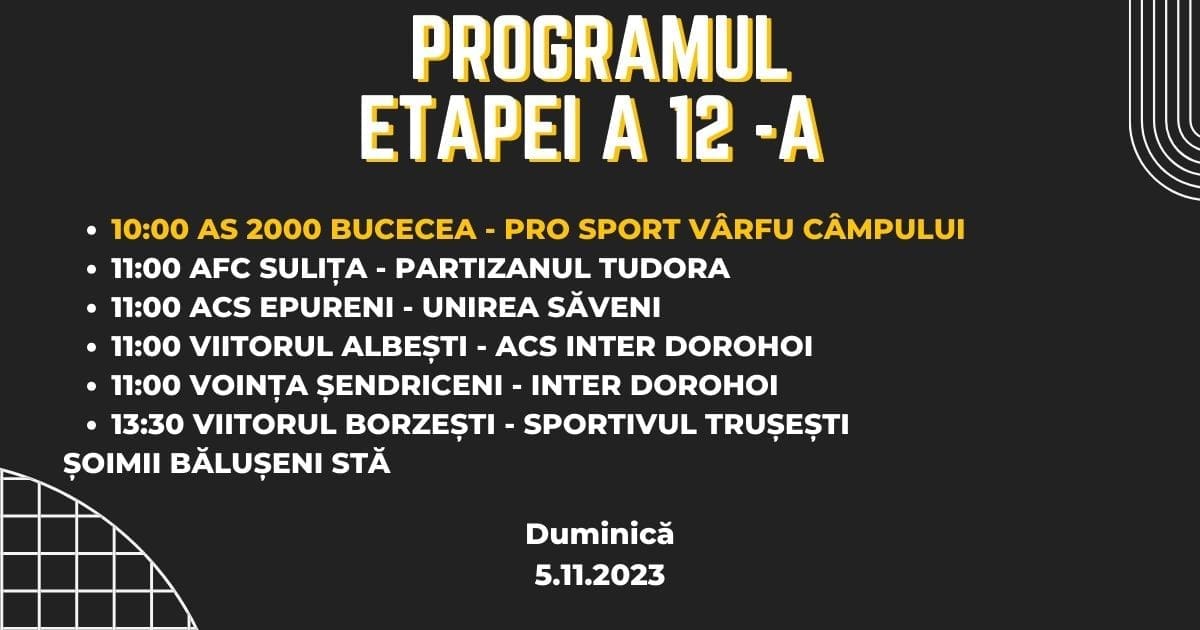 fotbal romania liga 4 etapa 12 derby bucecea